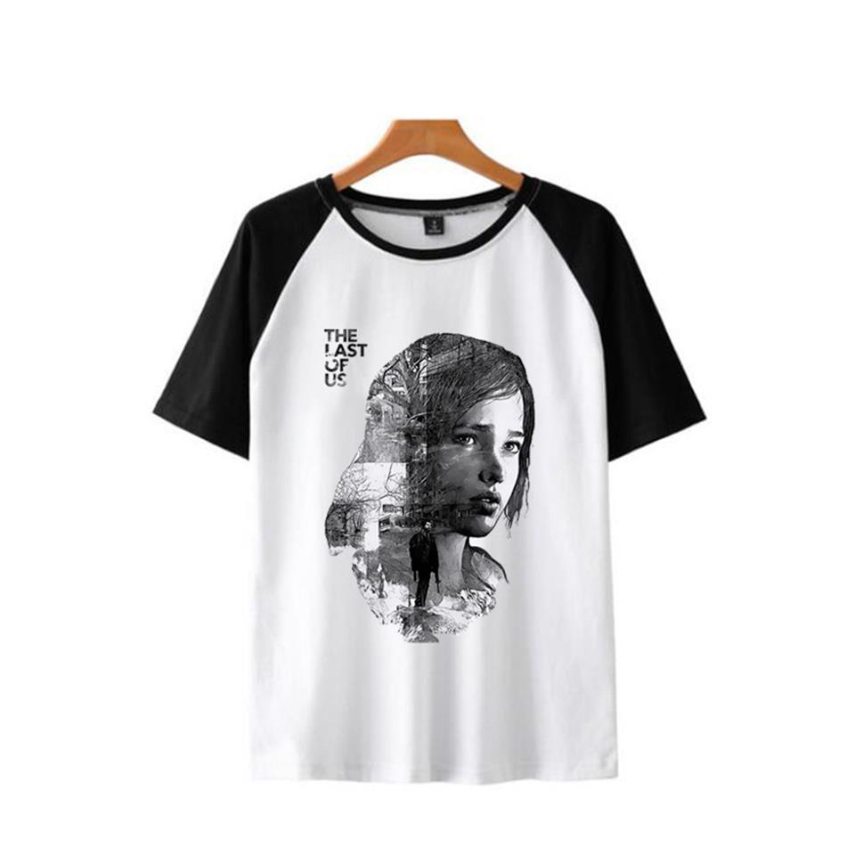 The Last Of Us Baskılı Reglan Kol Beyaz Unisex Oversize T-shirt
