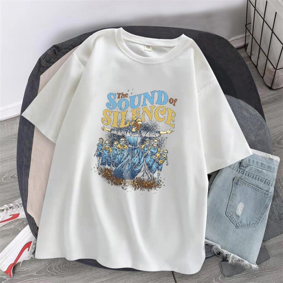 The Sound Of Silence Beyaz Unisex Oversize T-shirt