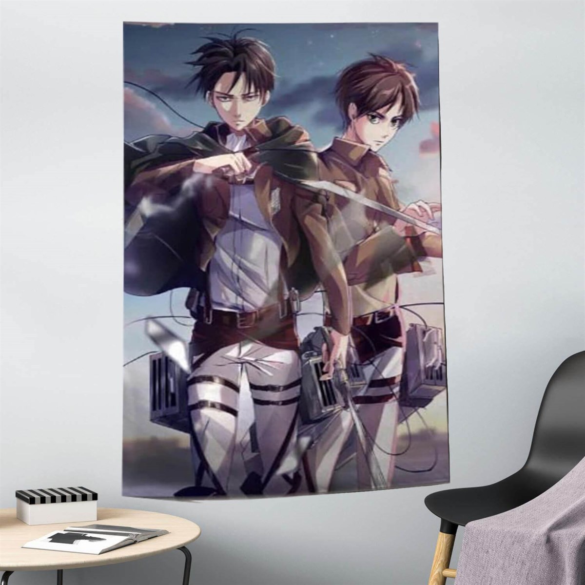 Touz 70 x 100 Cm Anime Attack On Titan Shingeki No Kyojin Duvar Halısı