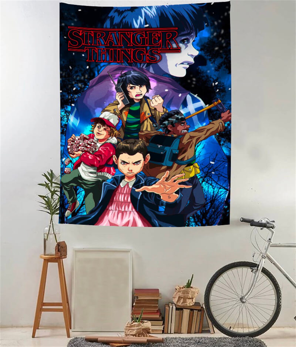 Touz 70 x 100 Cm Stranger Things-Karikatür Afiş Duvar Halısı