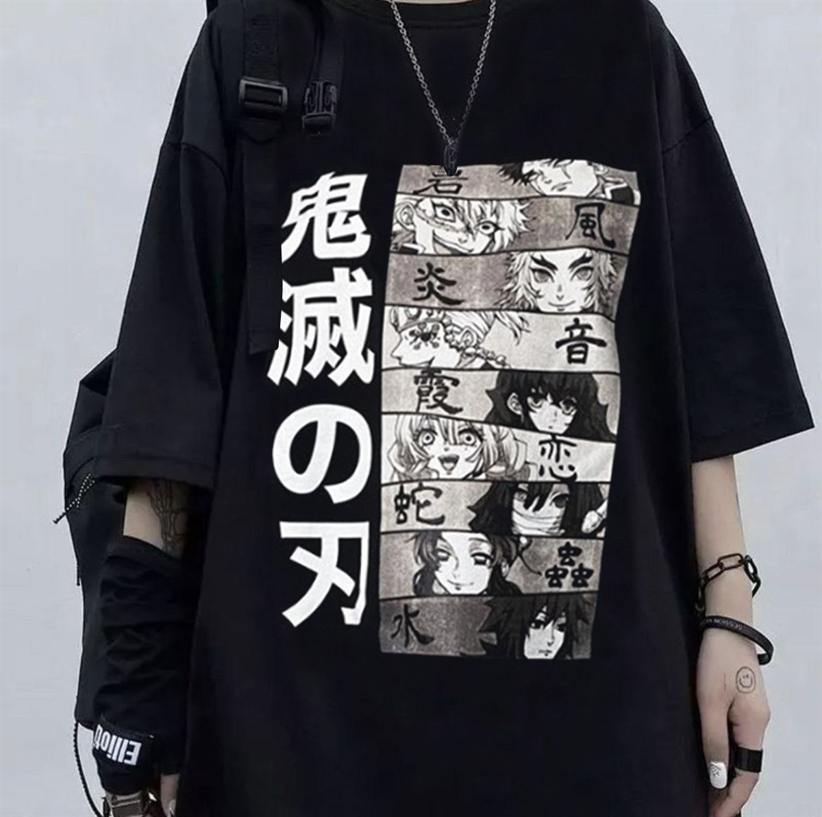 Touz Anime Demon Slayer Baskılı Unisex T-shirt