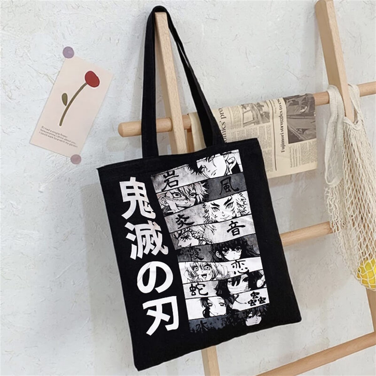 Touz Anime Demon Slayer - Kimetsu No Yaba Nine Pillars Unisex Bez Çanta