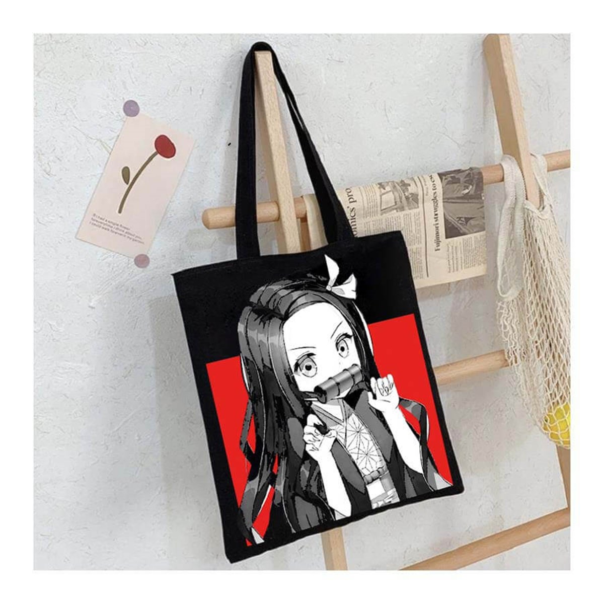Touz Anime Demon Slayer Nezuko Unisex Bez Çanta