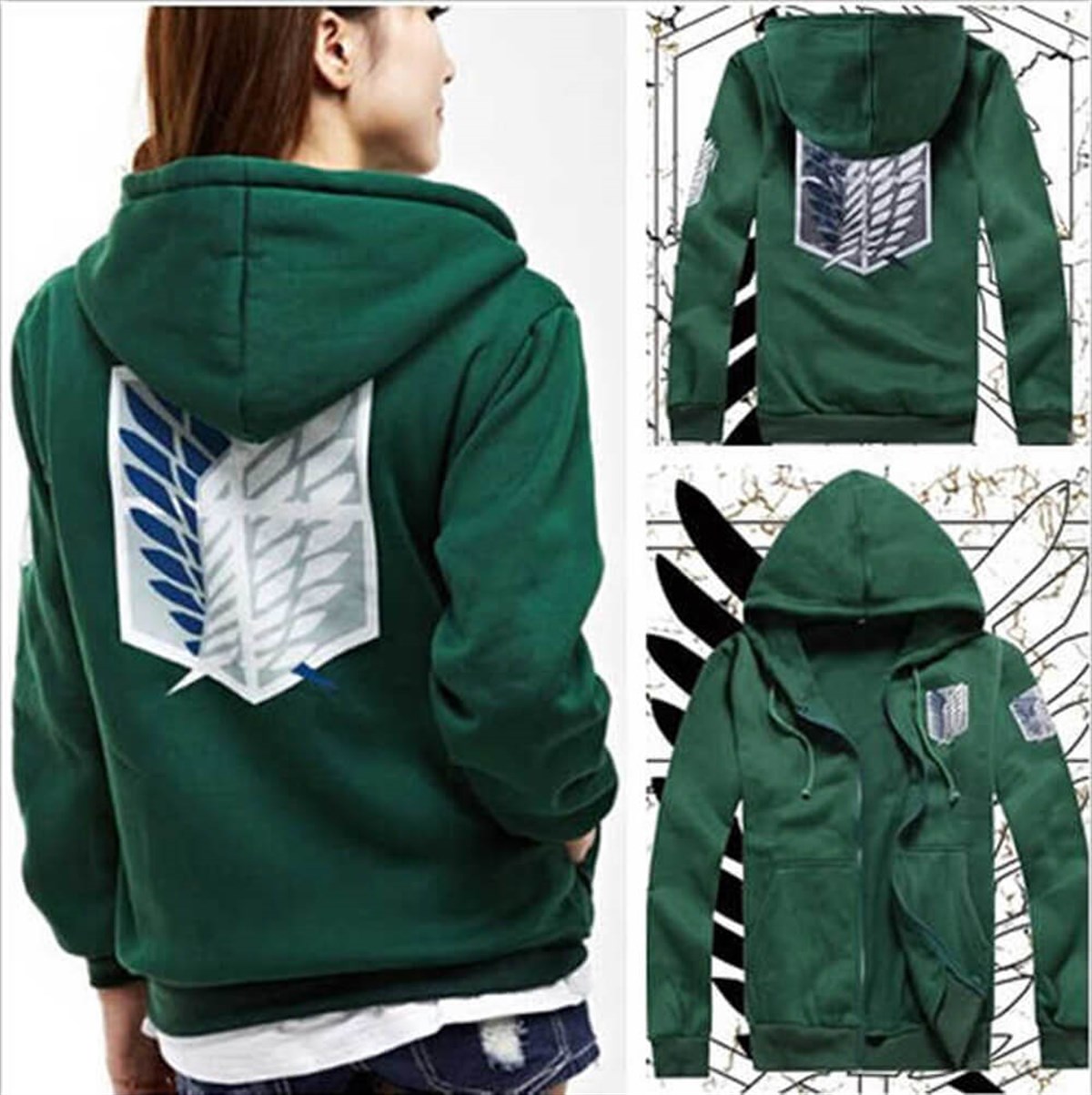 Touz Cosplay Attack On Titan Wings Of Liberty (Unisex) Kapşonlu