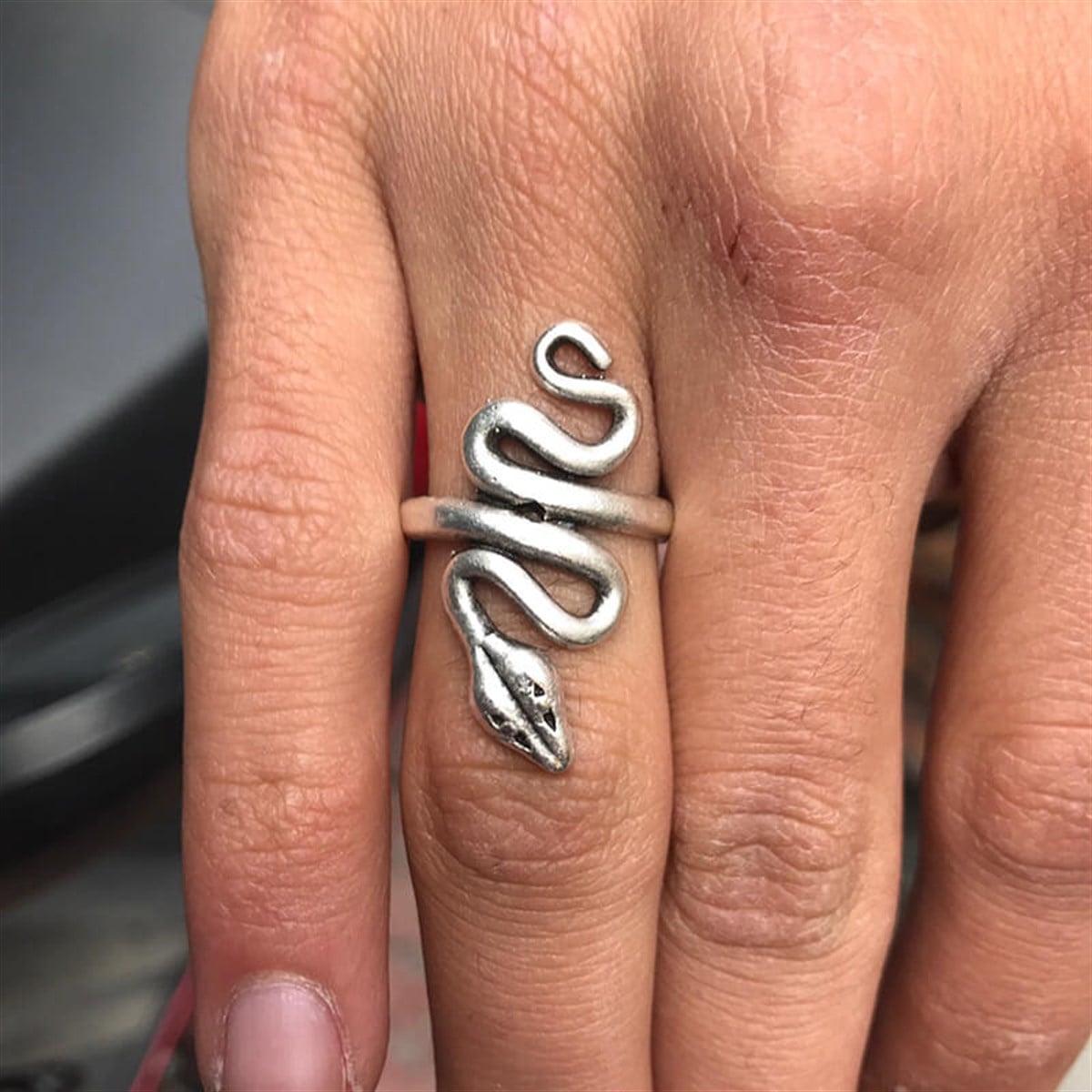 Touz Curled Snake Ayarlanabilir Yüzük