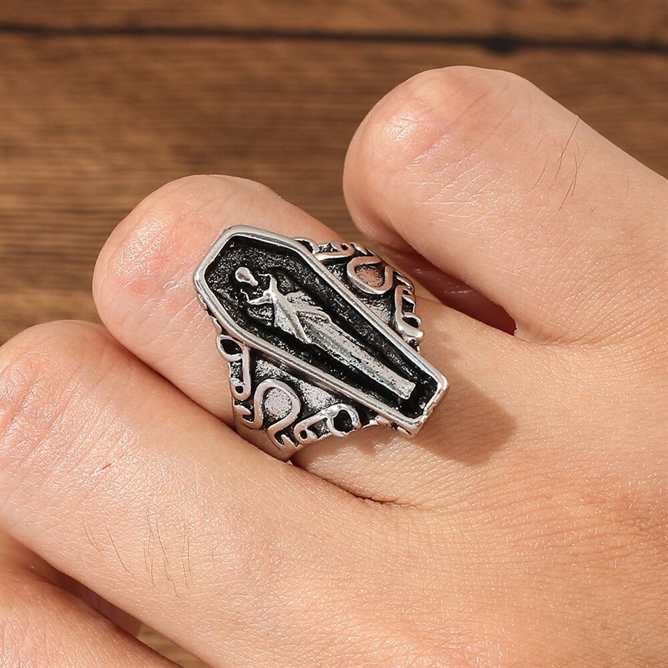 Touz Gothic Coffin Ayarlanabilir Yüzük