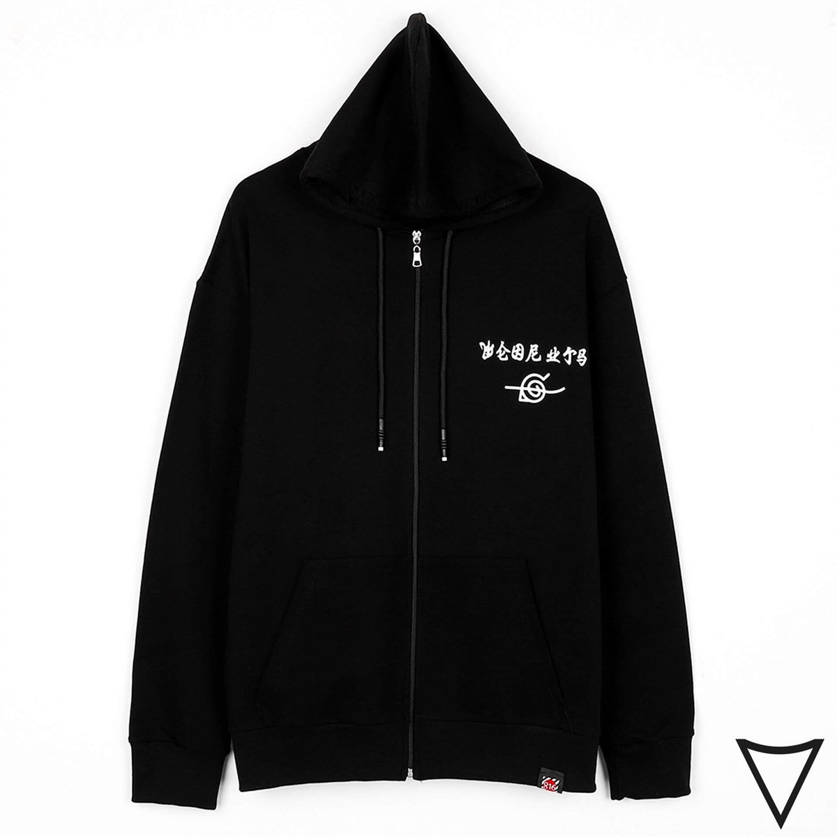 Touz Itachi Göz Detay Siyah Fermuarlı Unisex Sweatshirt