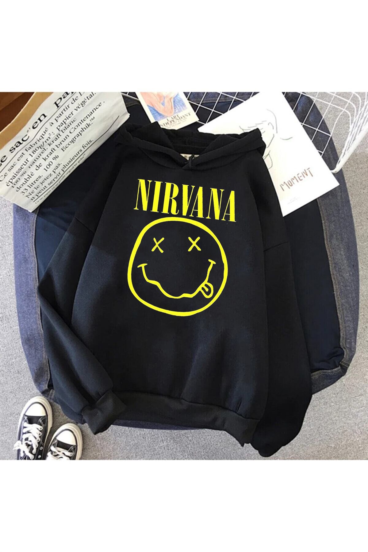Touz Nirvana Kapüşonlu Hoodie