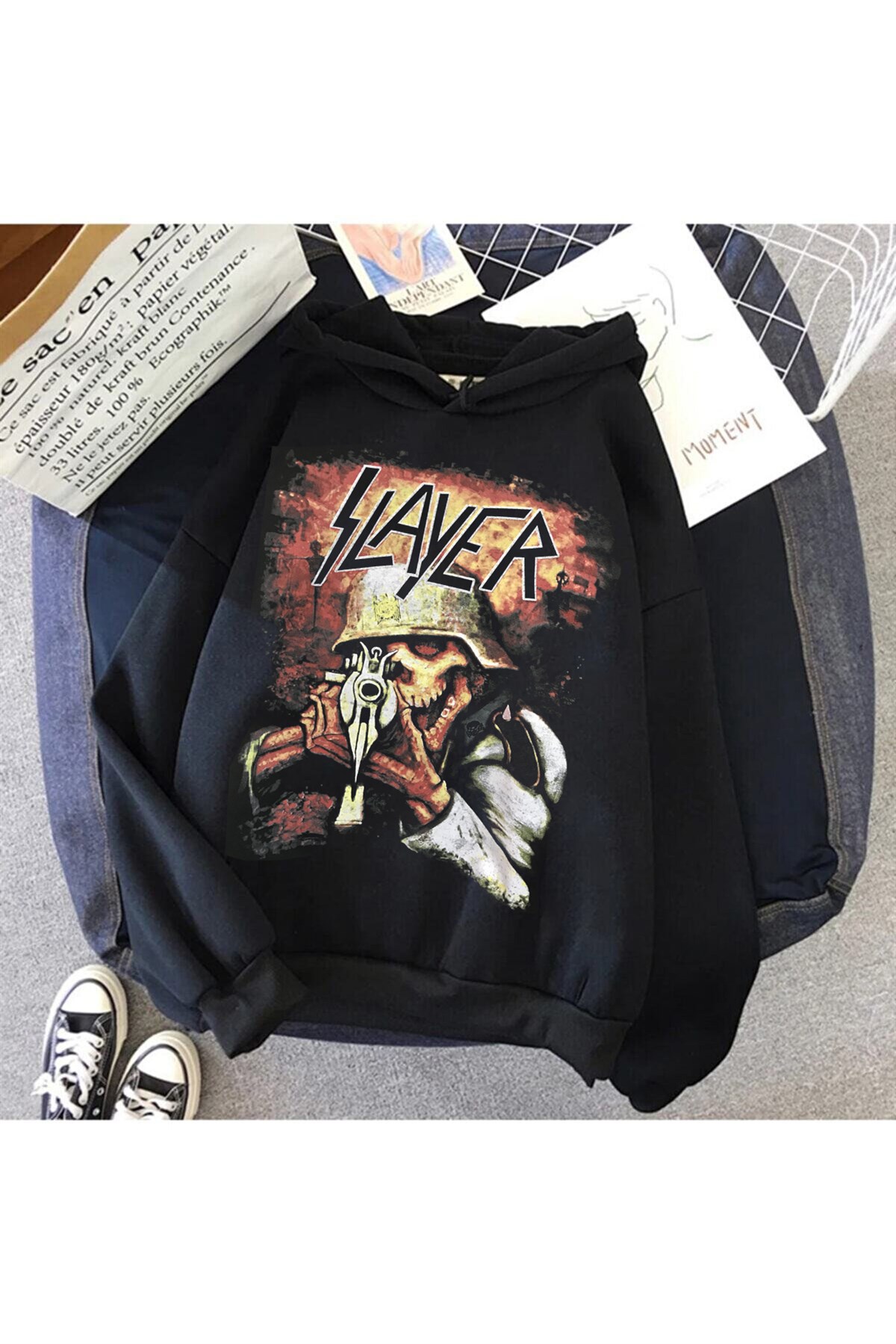 Touz Slayer Kapüşonlu Hoodie