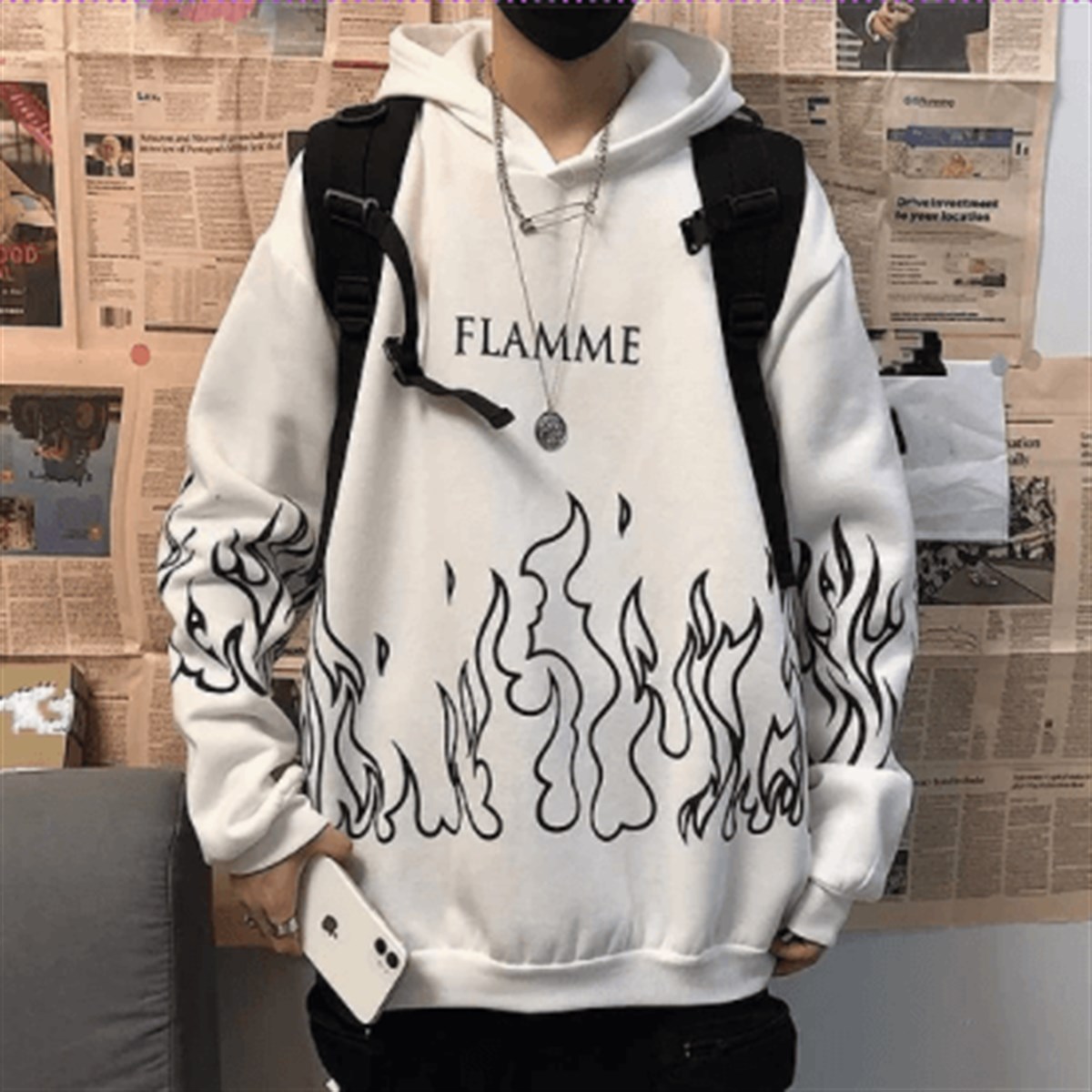 Touz Sudadera Flamme Urbana Beyaz  Unisex Sweetshirt