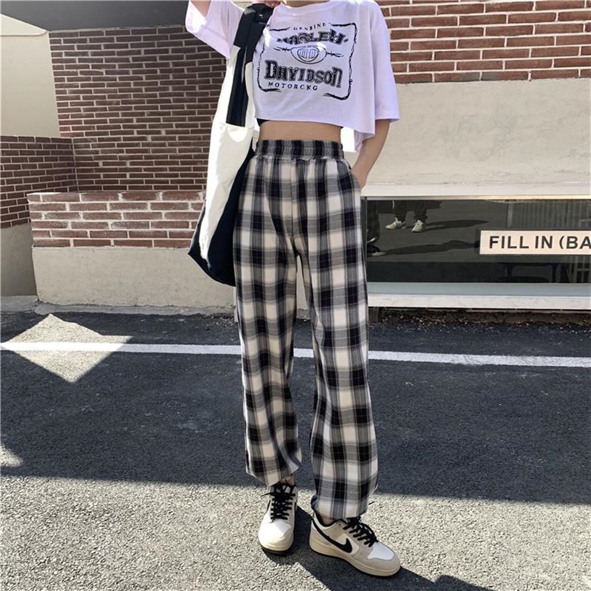 TOUZ UNİSEX KARELİ BAGGY EŞOFMAN