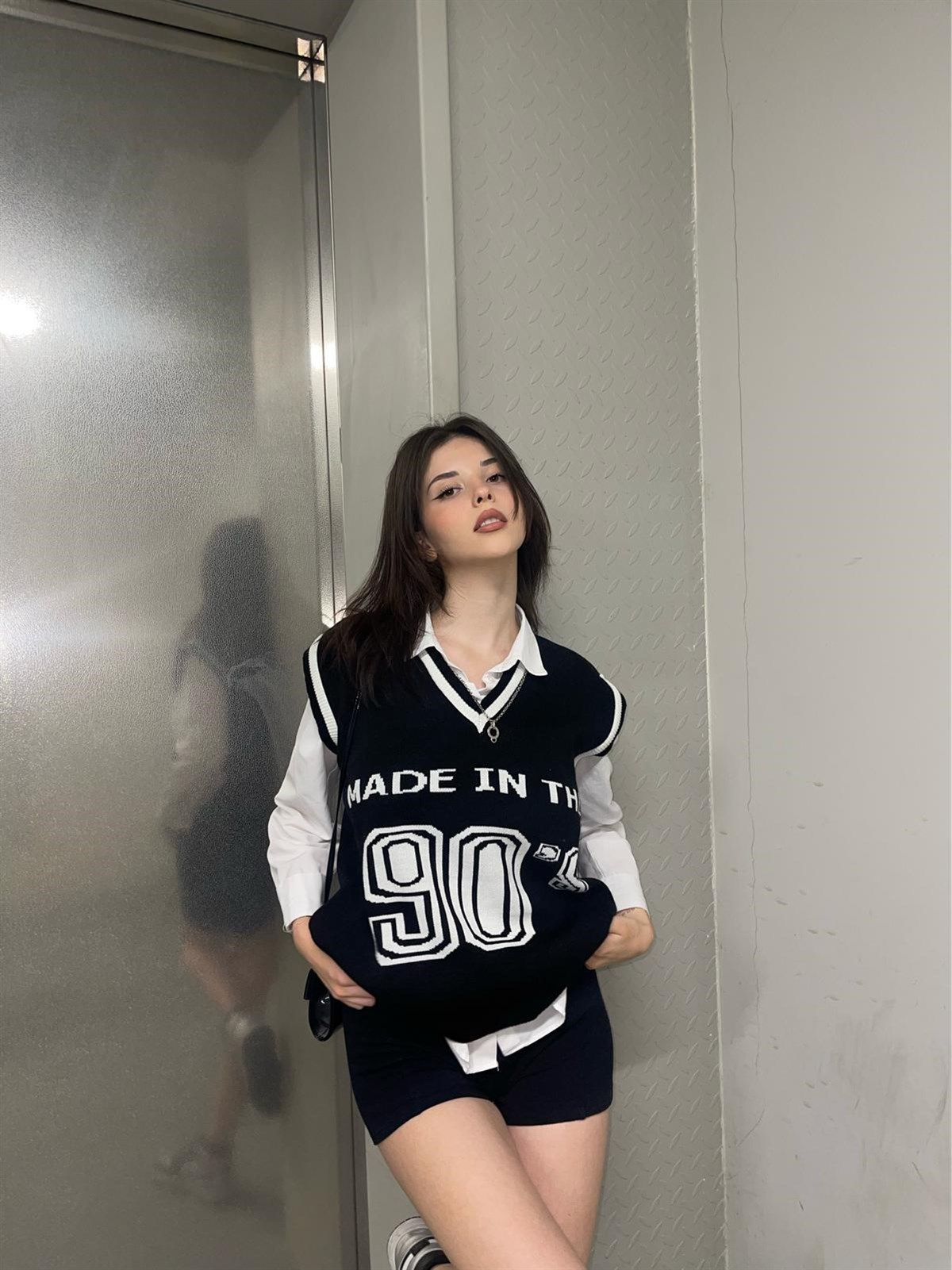 Touz Vintage Siyah 90 s Unisex Süveter