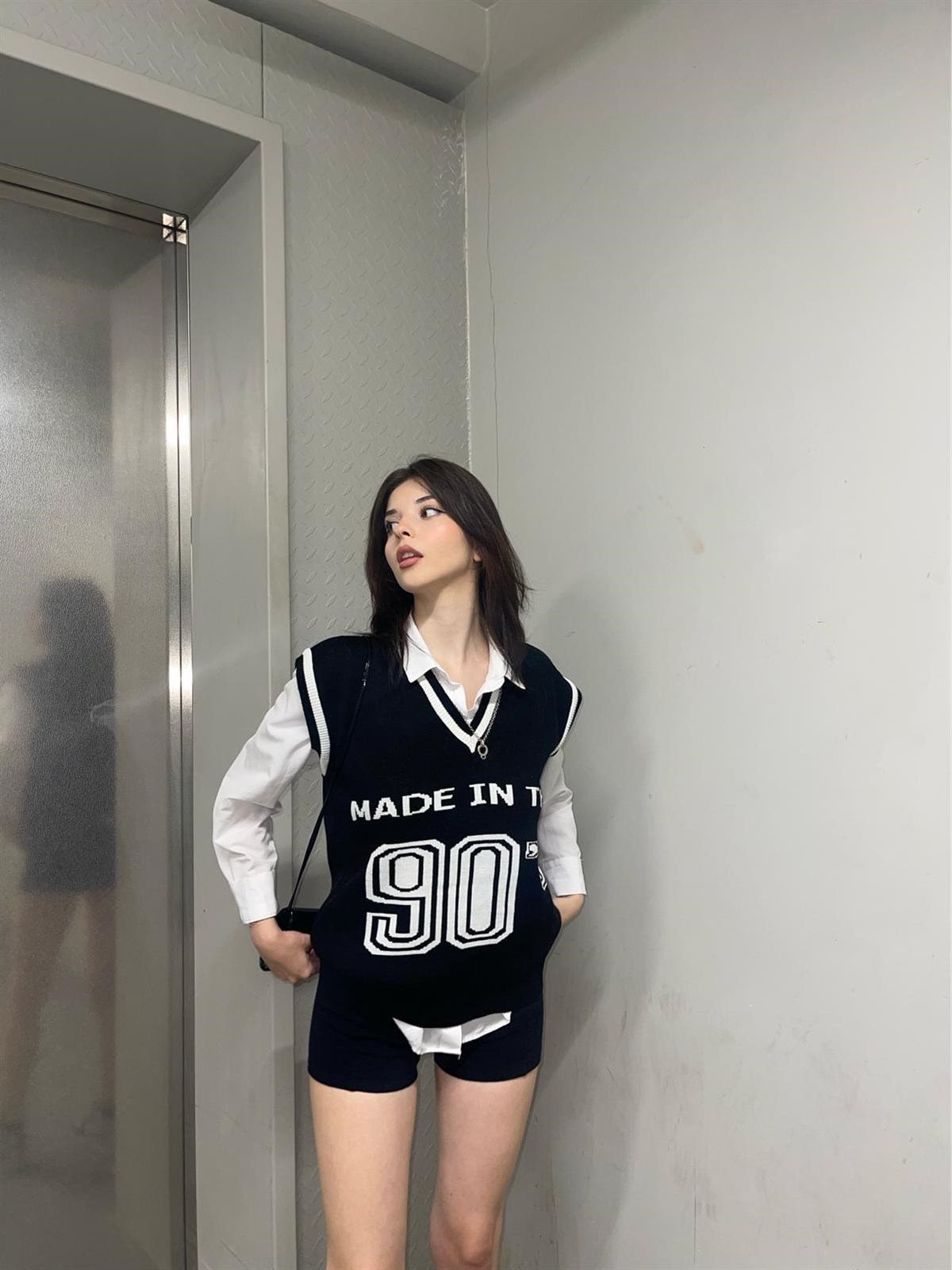 Touz Vintage Siyah 90 s Unisex Süveter