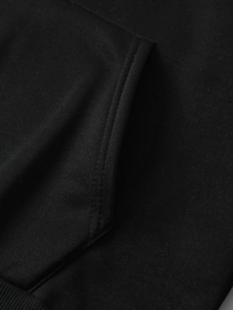 Toyota Supra Baskılı Siyah Kapşonlu Sweatshirt 