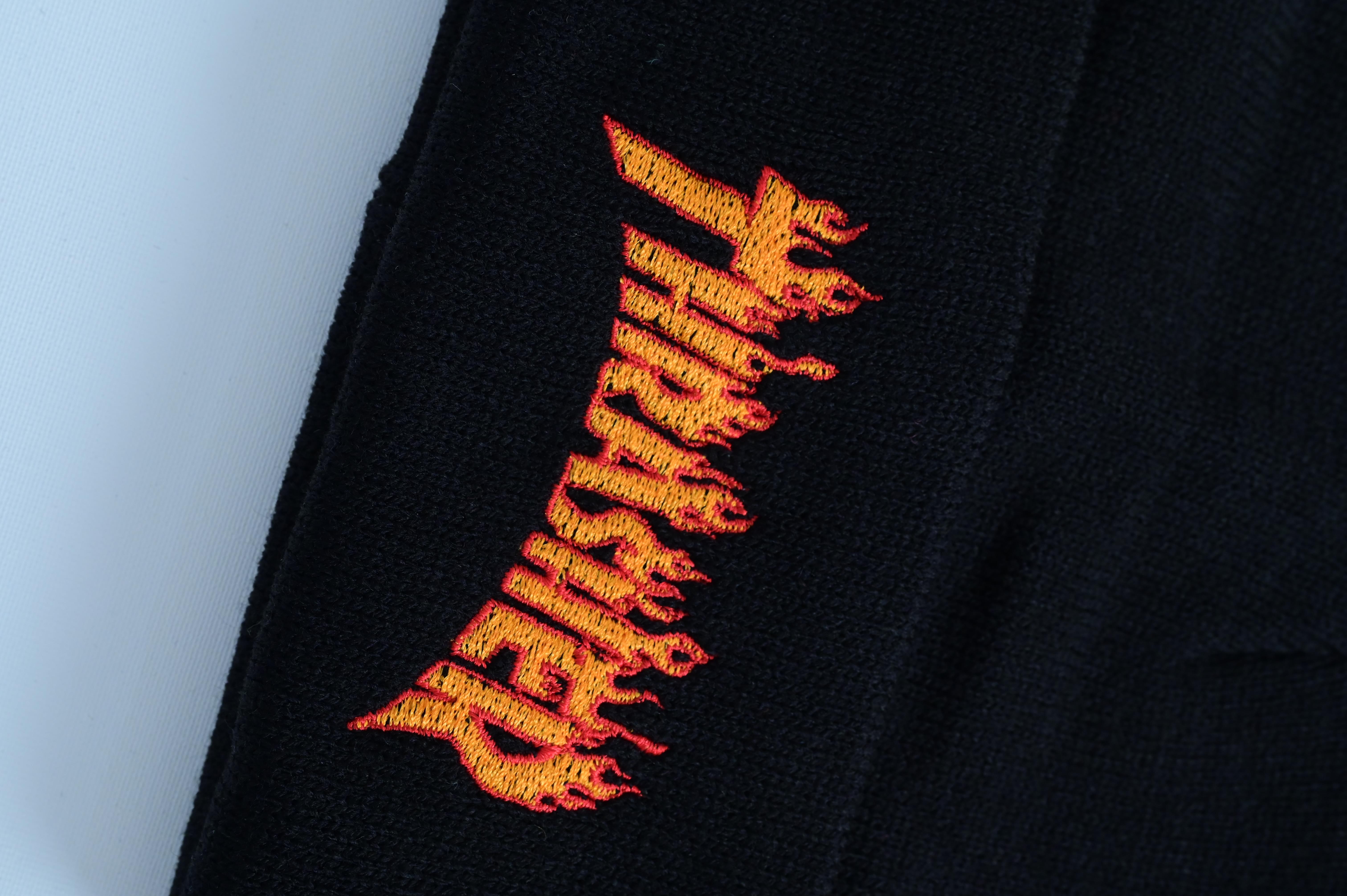Trasher Nakış İşleme Unisex Siyah  Bere