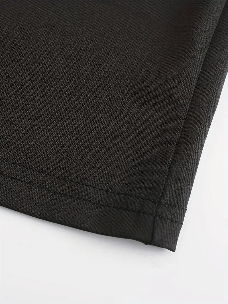 Uzun Kollu Sırt Baskı Gothic Bluz Crop