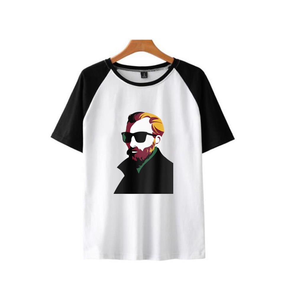 Van Gogh Portre Baskılı Reglan Kol Beyaz Unisex Oversize T-shirt