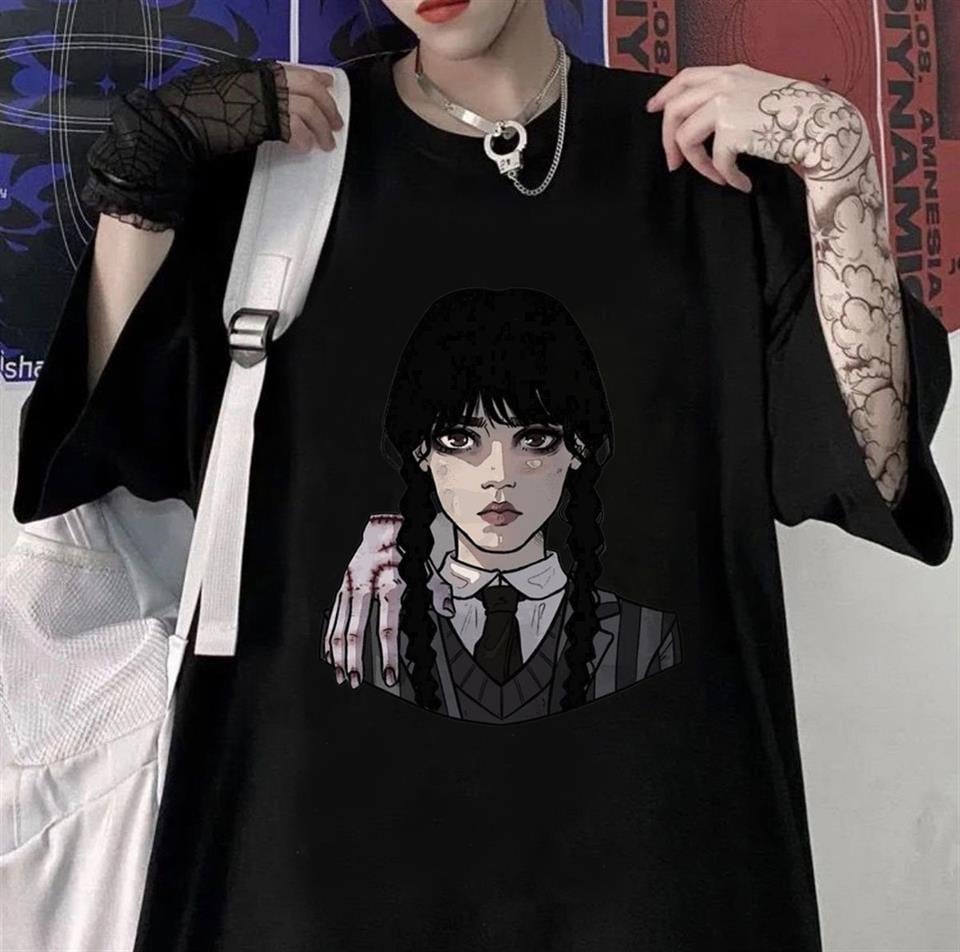 Wednesday Siyah Unisex Oversize T-shirt
