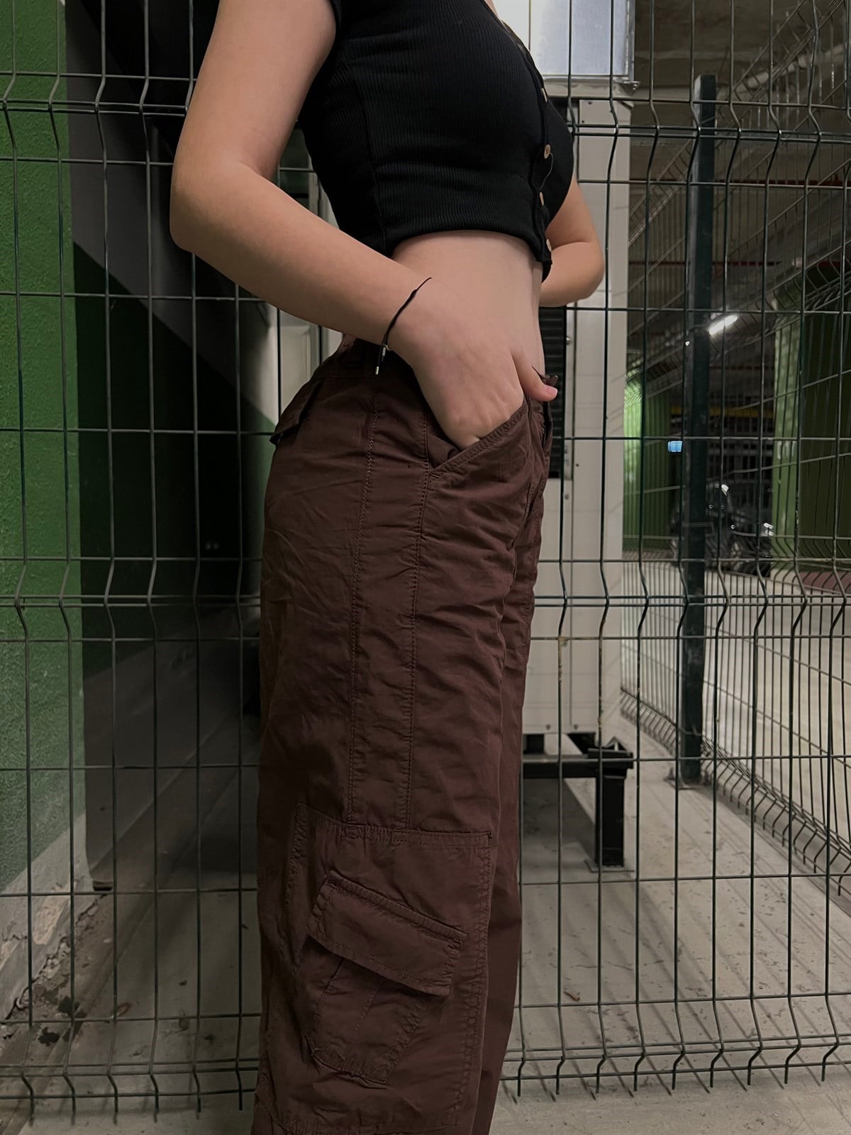 Y2K KAHVERENGİ KARGO PANTOLON
