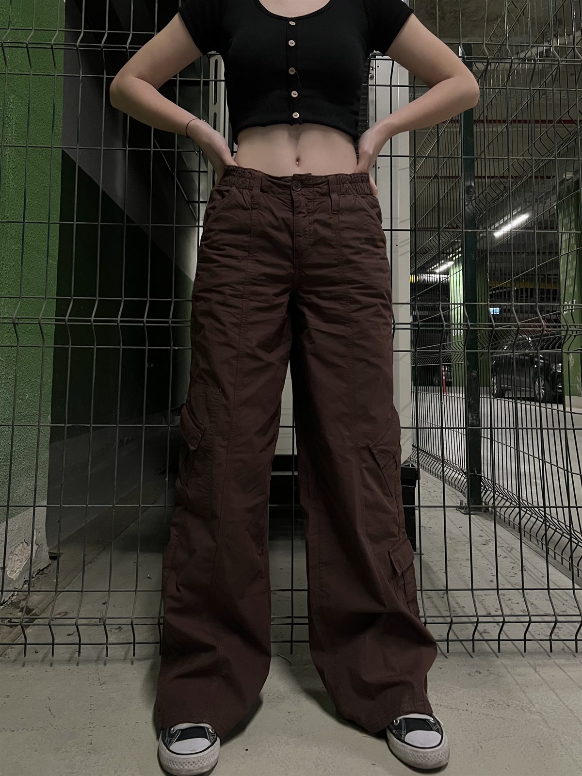Y2K KAHVERENGİ KARGO PANTOLON