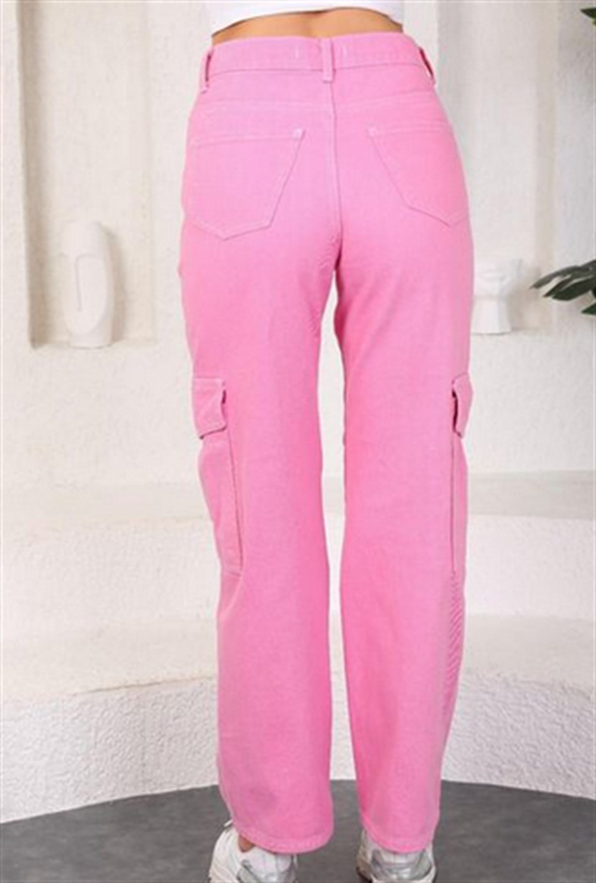 Y2K PEMBE KARGO PANTOLON