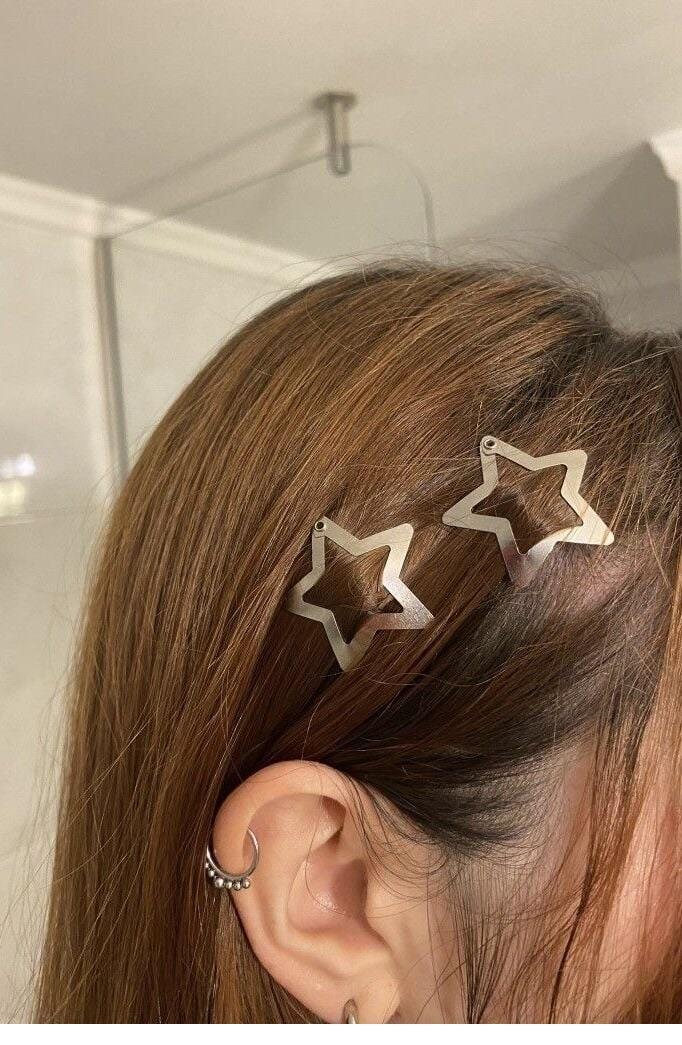 Y2K Star 2li Yıldız Çıt Çıt Toka