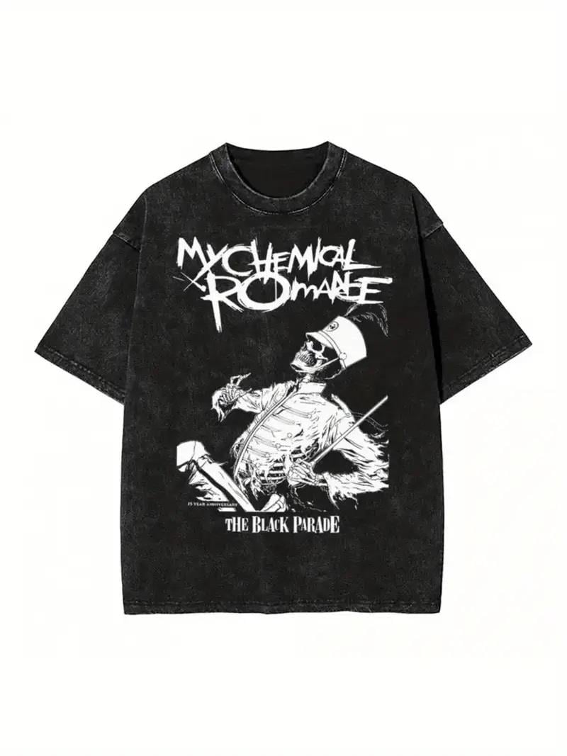 Yıkamalı My Chemical Romance Oversize Vintage T-shirt