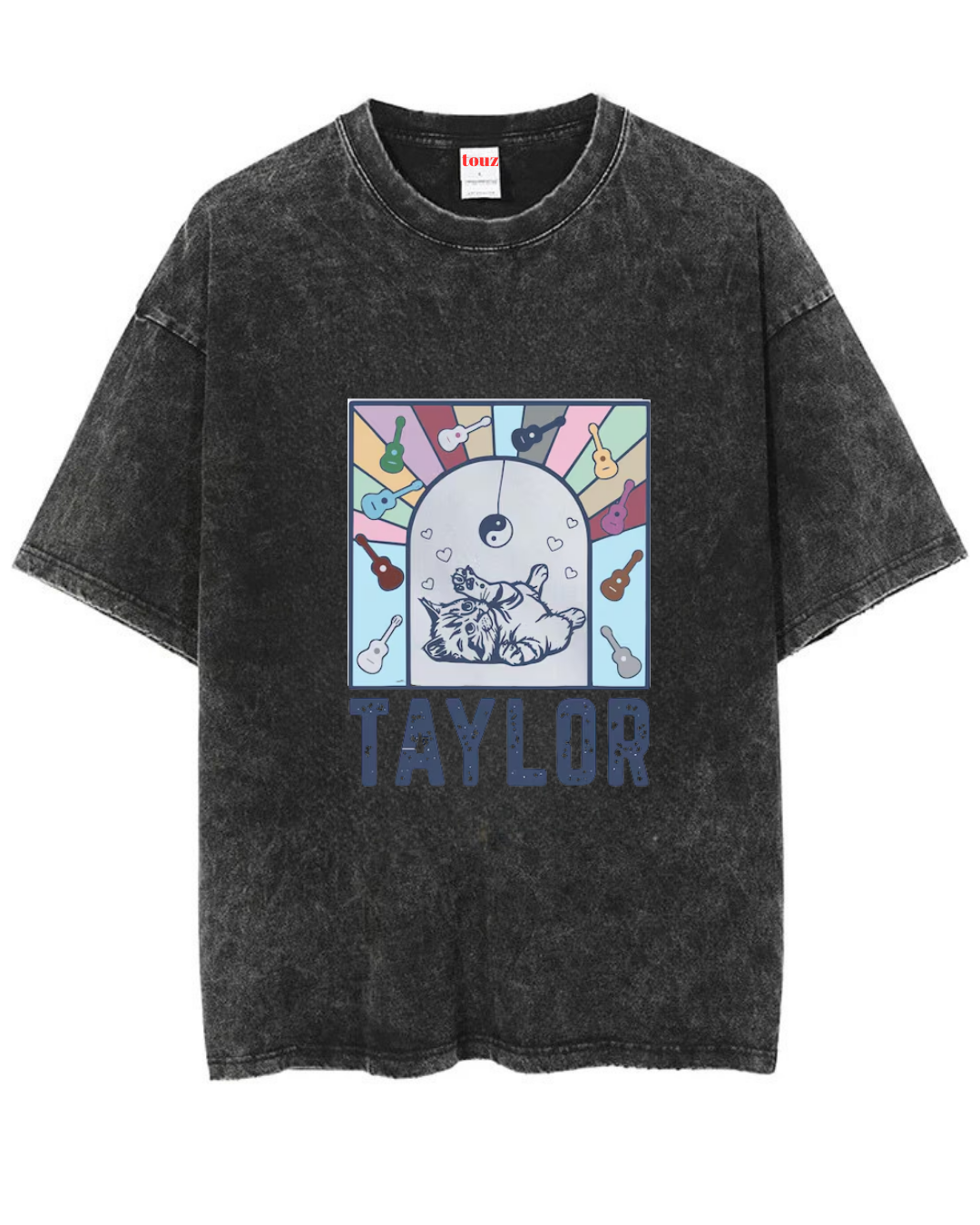Yıkamalı Taylor Swift Cat Oversize Vintage T-shirt