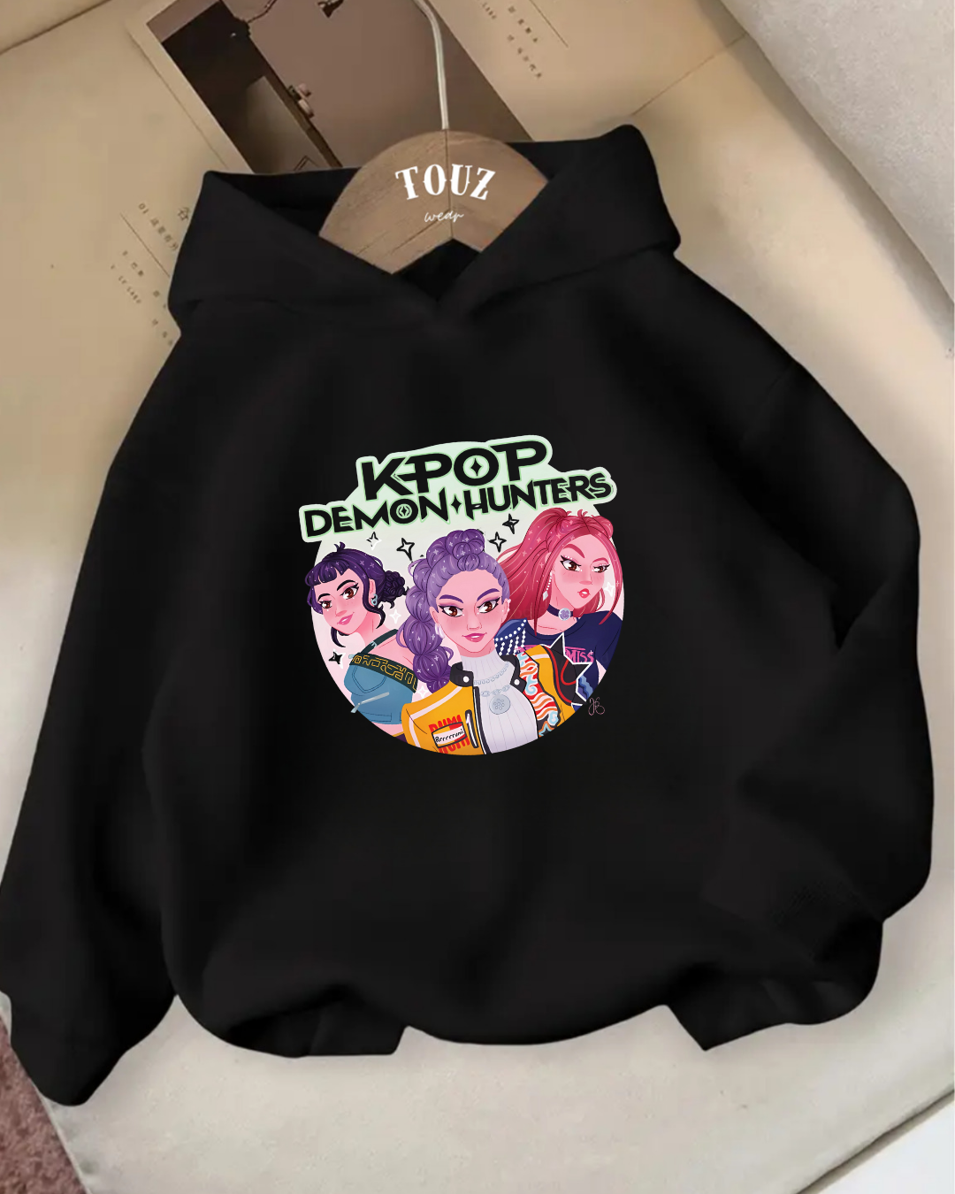 Young KPop Demon Hunters 3 iplik Kalın Sweet Hoodie