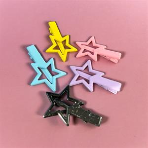5 li Cute Renkli Star Toka