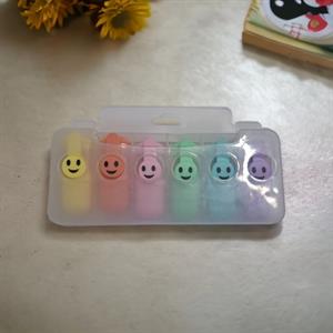 6lı Happy Face Görünümlü Keçeli Kalem