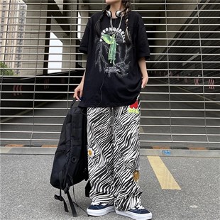 Angel Lightning Printed Streetwear Harajuku Autumn Oversize Unisex T-Shirt 