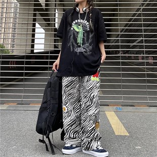 Angel Lightning Printed Streetwear Harajuku Autumn Oversize Unisex T-Shirt 