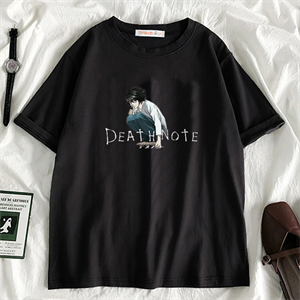Anime Death Note L Unisex Oversize Siyah T-shirt & Şort İkili Takım