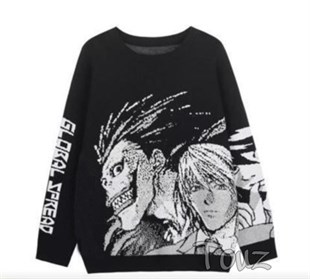 Anime Death Note Ryuk And Lıght Unisex Oversize Kazak