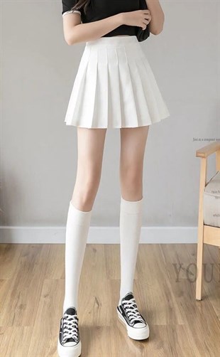Anime Harajuku Beyaz Etek