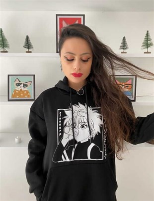 Anime Hunter X Hunter Killua Oversize(unisex) Kapşonlu Hoodie