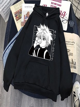 Anime Hunter X Hunter Killua Oversize(unisex) Kapşonlu Hoodie