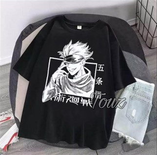 Anime Jujutsu Kaisen Siyah Unisex Oversize Tshirt