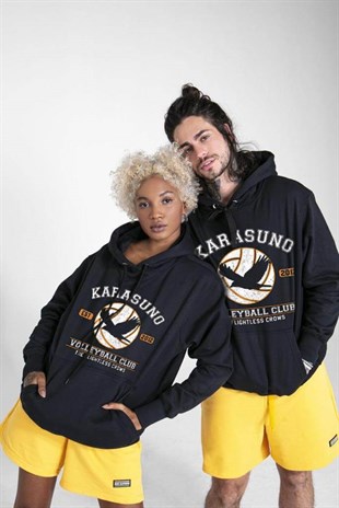 Anime Kawaii Karasuno Oversize (unisex) Kapşonlu Hoodie