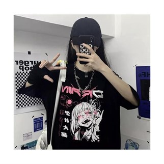 Anime My Hero Academia Toga Karikatür Unisex Oversize T-shirt