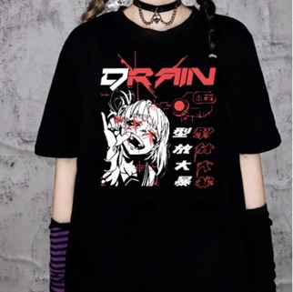 Anime My Hero Academia Toga Karikatür Unisex Oversize T-shirt