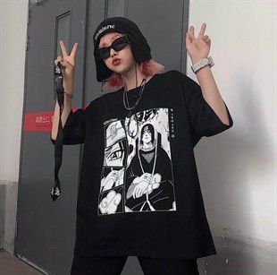 Anime Naruto Itachi Uchiha Siyah Unisex 