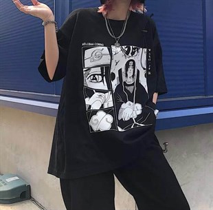 Anime Naruto Itachi Uchiha Siyah Unisex 