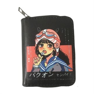 Anime Siyah Lolipop Girl Baskılı Cüzdan