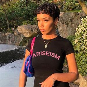 Ariseism Baskılı Siyah Crop