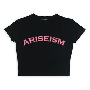 Ariseism Baskılı Siyah Crop
