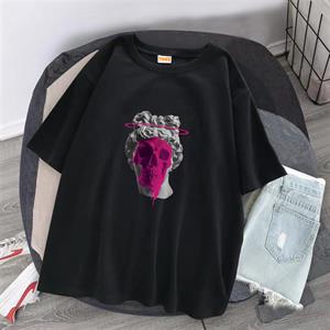 Art Skull Siyah Unisex Oversize T-shirt