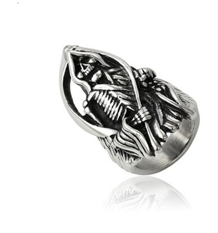 ASTAINLESS STEEL GRIM REAPER Motorcu Yüzüğü