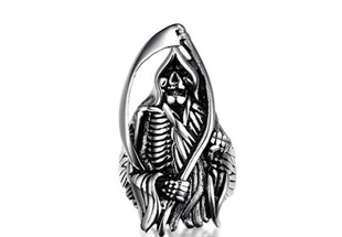 ASTAINLESS STEEL GRIM REAPER Motorcu Yüzüğü